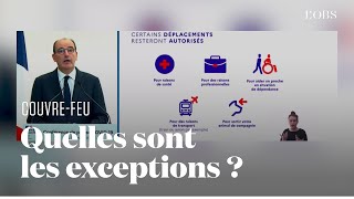 Quelles sont les exceptions au couvrefeu  Les précisions de Jean Castex [upl. by Dyol]