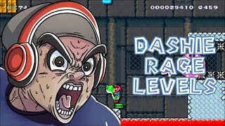 Beating Dashies Rage Levels  Super Mario Maker [upl. by Bayly]