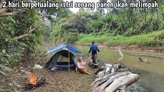 2 hari berpetualang tengah sungai berburu ikan monster bersama istri [upl. by Karlie]