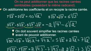 53 Opérations sur les racines carrées [upl. by Ingmar]