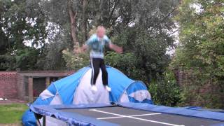 kid lands double front flip on trampoline [upl. by Sergias]