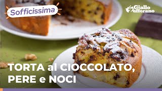 TORTA CIOCCOLATO E PERE morbida e scenografica  Ricettait [upl. by Jonny216]