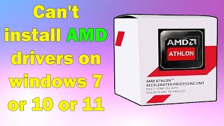 How to Fix AMD Driver Installation Issues on Windows 71011 [upl. by Apple]