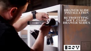 Drawer Slide Installation Retrofitting Soft Close Drawer Slides [upl. by Eulalee222]