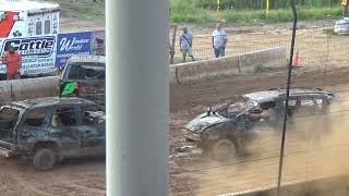 Minivans feature demo derby Bedford county Fair 7252024 [upl. by Suirad]