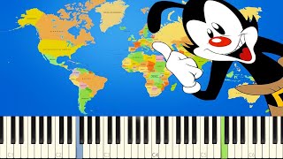 Yakkos World  Piano Tutorial  Cover  Animaniacs [upl. by Gwyneth139]