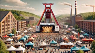 Zechenfest auf Zollverein 2024 Feiern mit Herz – Bratwurst und Cola Schlager Bühne 4K Walkthrough [upl. by Arrehs]