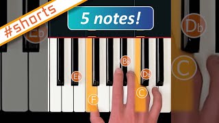 EASY piano song you need to learn 5notes shorts [upl. by Eerahs481]