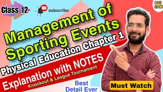 Management of Sporting Events class 12  Physical education class 12 Chapter 1  Physical education [upl. by Dasteel]