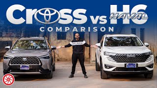 Comparison Haval HEV VS Corolla Cross Hybrid  PakWheels [upl. by Natloz202]