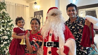 සාරන්‍යා බලන්න නත්තල් සීයා ගෙදරටම ආවා 🥳  Santa Claus visits the Priyasad’s 😍 [upl. by Nivrad108]