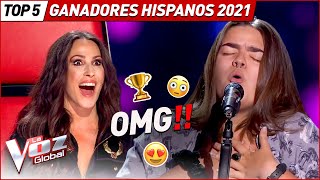 Audiciones a Ciegas de los GANADORES HISPANOS de La Voz 2021 [upl. by Kolva29]