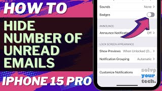 How to Hide Number of Unread Emails on iPhone 15 Pro [upl. by Selym]