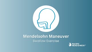 Mendelsohn Maneuver  Swallow Exercise [upl. by Hoem]