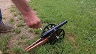 A Very Small Cannon  Homemade Cannon Gets Shot Off [upl. by Lexis975]