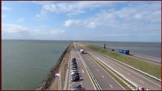 Niederlande Der Abschlussdeich des Ijsselmeers ein spektakuläres Bauwerk Nederland Afsluitdijk [upl. by Petite]