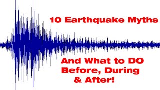 10 MYTHS amp What To Do Before During amp After An Earthquake [upl. by Onfroi]