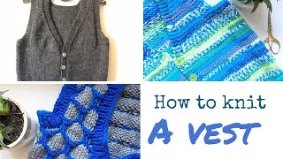 How to knit a VEST Part 1  TeoMakes [upl. by Heinrik]