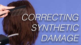 Correcting Synthetic Wig Damage  Wigs 101 [upl. by Seeto284]