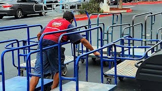 This Lowes Employee Has Amazing Insane Skills Shopping Cart Hack [upl. by Meeker631]