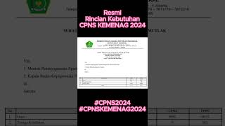 Inilah Rincian Resmi Jumlah Kebutuhan CPNS di KEMENAG 2024 cpns2024 pppk2024 kemenag2024 [upl. by Trevorr]