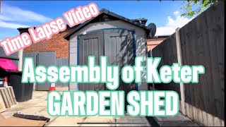 Keter Garden Shed 75 ft x 7 ft Time lapse Assembly 😓 [upl. by Einwat]