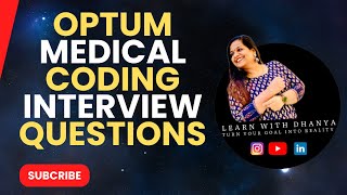 MEDICALCODING INTERVIEW QUESTIONS CERTIFIED FRESHERS lEARNWITHDHANYA OPTUM [upl. by Nareht566]