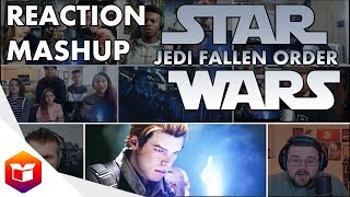 Star Wars Jedi Fallen Order Official Trailer  Reaction Mashup [upl. by Choong]