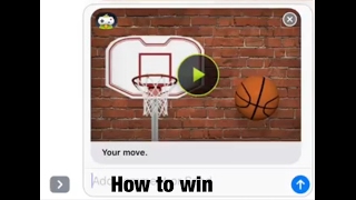 iOS 10 Game pigeon Basketball Game🏀 How to Win Every Time [upl. by Terbecki724]