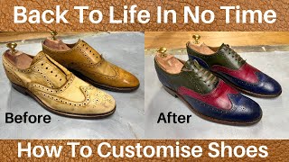 How To Restore Grenson Leather Shoes Transforming Grenson Shoes From Crust To Dye Patina [upl. by Mosenthal705]