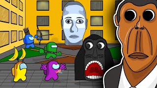 AMONG US vs OBUNGA NEXTBOT in BACKROOMS  Selene Delgado  Angry Munci  Toonz Animation [upl. by Attenwahs]