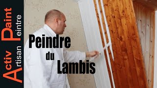 ✳️N°35 comment peindre un mur de lambris foncé en blanc [upl. by Durtschi]