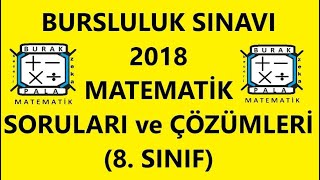 8 Sınıf Bursluluk Sınavı Matematik Soru ve Çözümleri 20172018 [upl. by Anahahs]