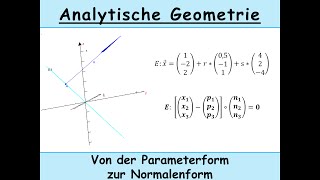 Parameterform einer Ebene in Normalenform umwandeln Mathe  Analytische Geometrie  Kreuzprodukt [upl. by Kandace919]