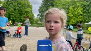 Une course de draisiennes entre 101 enfants de 2 à 5 ans [upl. by Strepphon648]