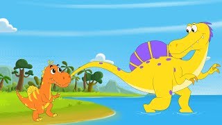 Spinosaurus  T Rex Tyrannosaurus Rex Song  Dinosaurs Songs by FunForKidsTV [upl. by Ietta]