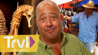 Most OUTRAGEOUS Street amp Market Food  Bizarre Foods with Andrew Zimmern  Travel Channel [upl. by Wallache977]