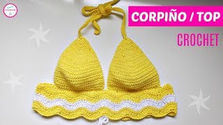 CORPIÑO O TOP A CROCHET PASO A PASO [upl. by Lorine509]