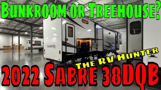 2022 Sabre 38DBQ  Incredible Bunk Room 5th Wheel  RV Tour by Forest River RV [upl. by Kerin]