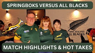 Springboks vs All Blacks Highlights amp Full Time Hot Takes [upl. by Notsae]