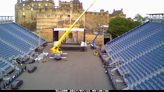 Edinburgh Castle Concerts load in timelapse 2017 [upl. by Nitsew901]