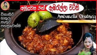 How To Make Ambarella Chutney At Home  ඇඹරැල්ලා චට්නි පහසුවෙන් සාදා ගනිමු  Rishnis Kitchen [upl. by Clark686]