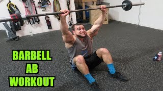 Intense 5 Minute Barbell Ab Workout [upl. by Altis]