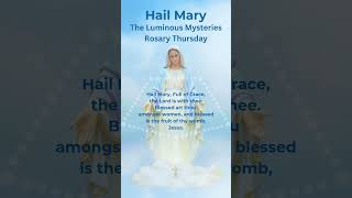 Hail Mary  Rosary Prayer  Rosary Thursday  Luminous Mysteries  Ave Maria Piano hailmary shorts [upl. by Kcirdneked160]