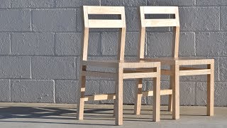 DIY Modern Plywood Chair  How To Make Two Chairs From One Sheet  rocklerplywoodchallenge [upl. by Lemrac137]