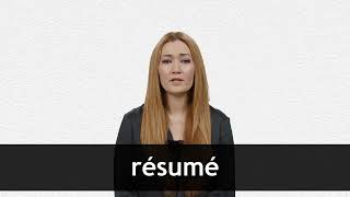 How to pronounce RÉSUMÉ in American English [upl. by Gnud230]