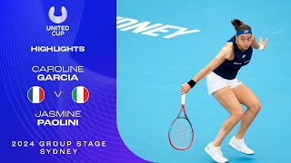 Caroline Garcia v Jasmine Paolini Highlights  United Cup 2024 Group D [upl. by Bazar]