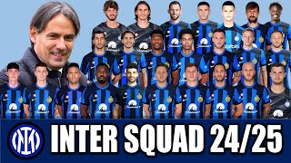 INTER MILAN SQUAD FOR 202425 SEASON UNDER SIMONE INZAGHI  SERIE A [upl. by Asiram360]