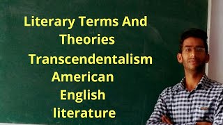 literary Terms and Theories TRANSCENDENTALISM American English Literatureugc net tgt pgt free [upl. by Iramohs]