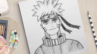 How to Draw Naruto Very Easy  Naruto Drawing Easy  Drawing Naruto [upl. by Naic946]